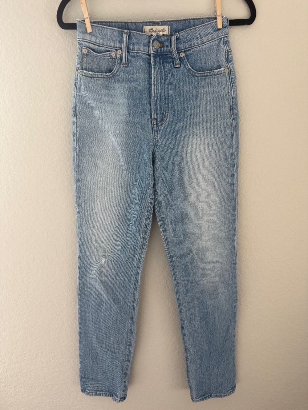 Madewell Light Wash Straight Leg Jeans